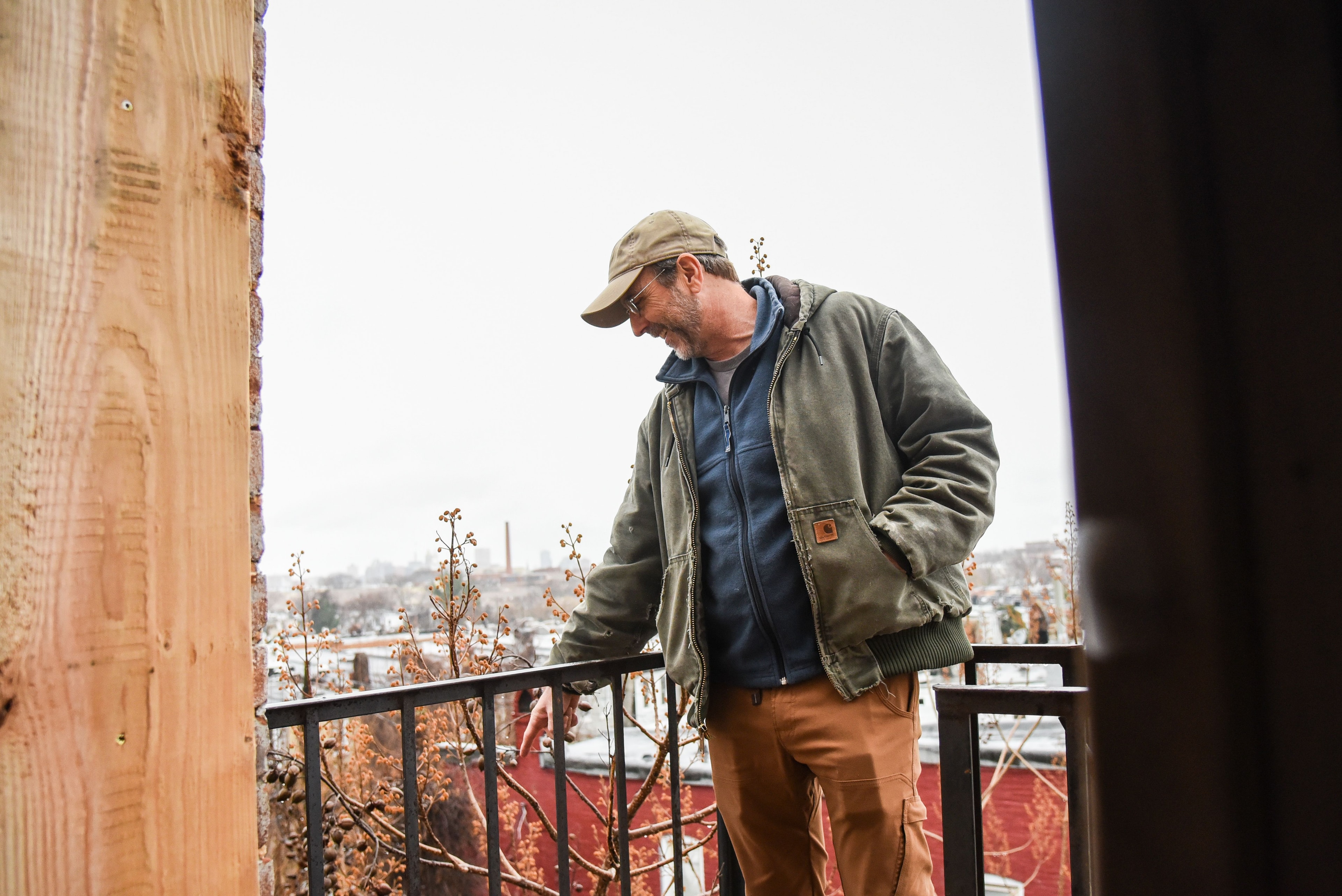 David Lidz looks out over West Baltimore.