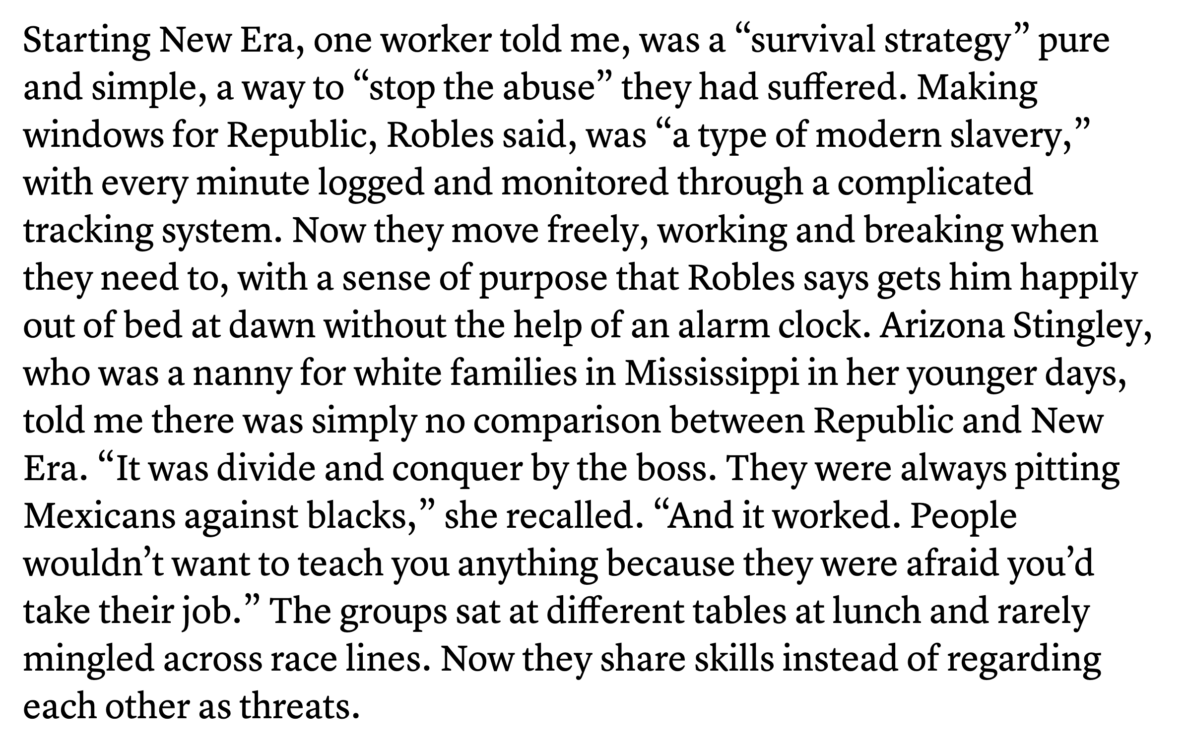 Text from an article about Republic Windows becoming New Era