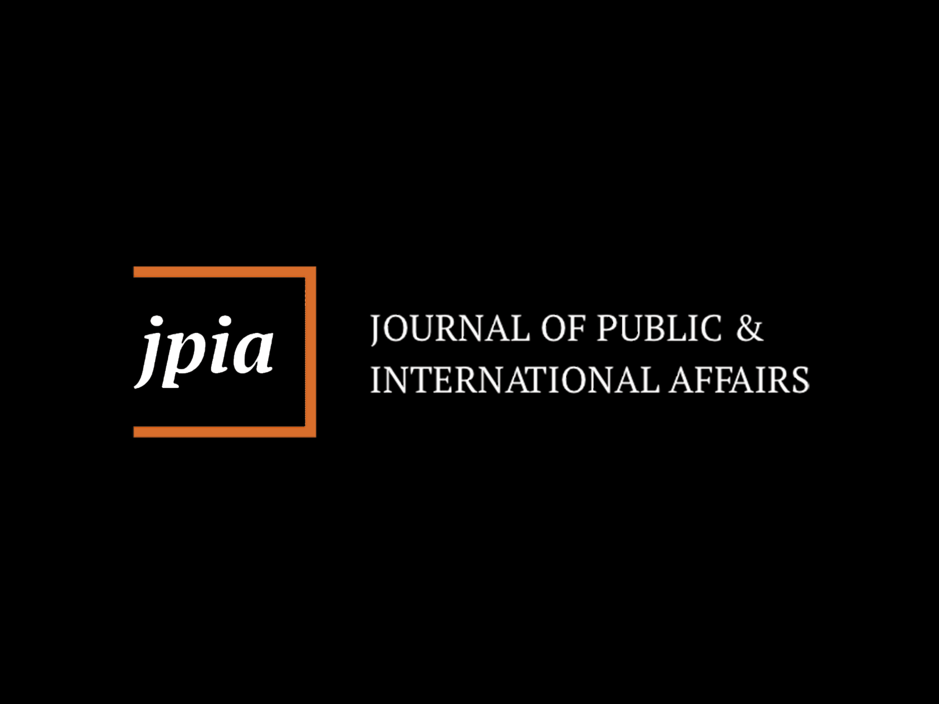 The Journal of Public and International Affairs